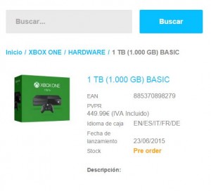 xbox one 1tb spanish listing1