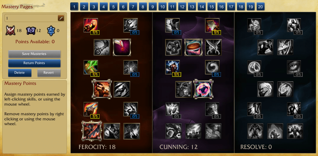 masteries