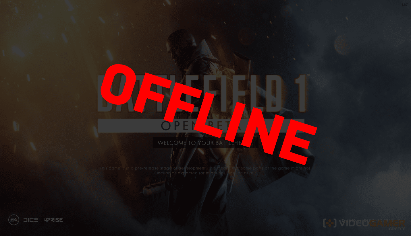 Offline για 10 ώρες οι Servers της Battlefield 1 Beta - videogamer.gr